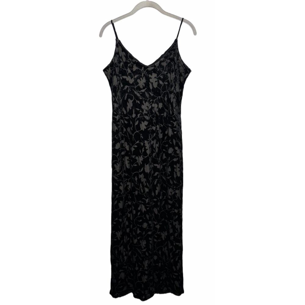 KOJI YOHJI Black Y2k Whimsigoth Sleeveless Vintage Velvet Burnout Maxi Dress M